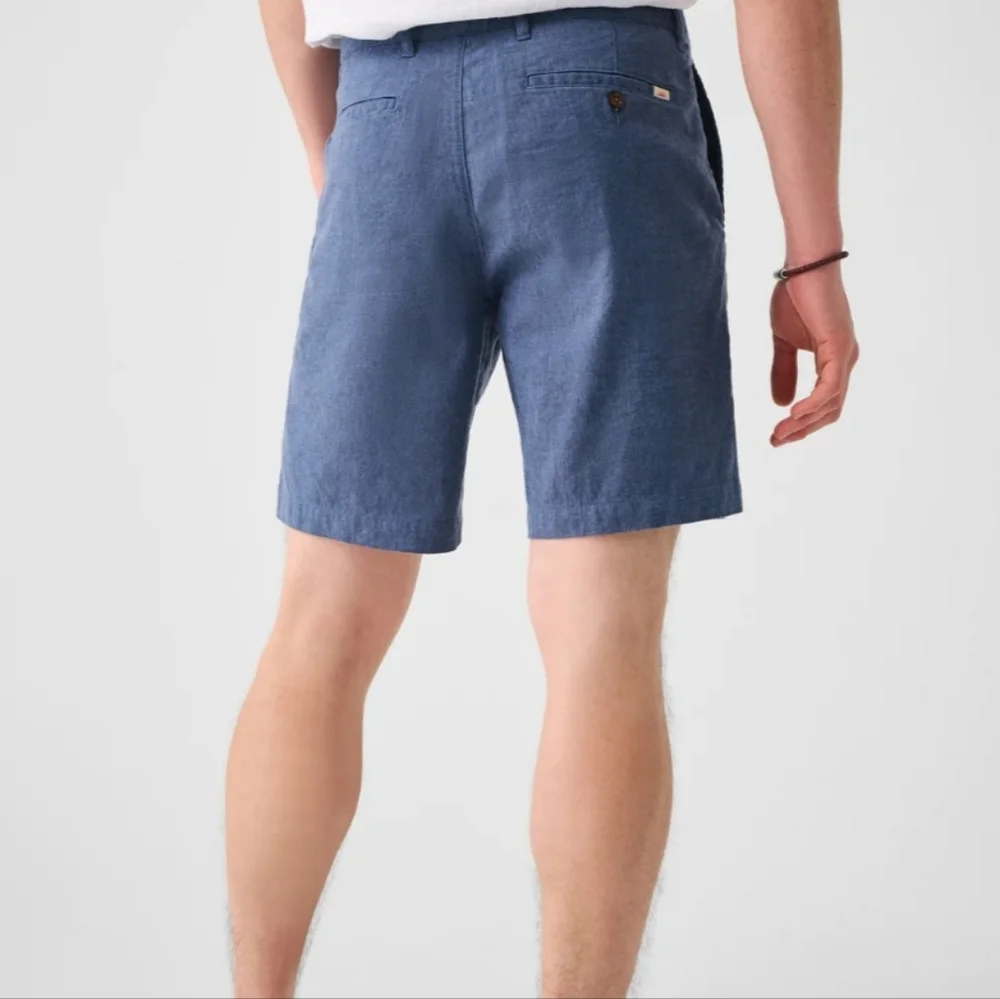 Faherty Mens Blue Tradewinds Linen Blend Shorts Size 42 NWT 7.5